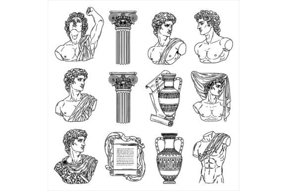 Ancient Greek Illustrations of Busts Review