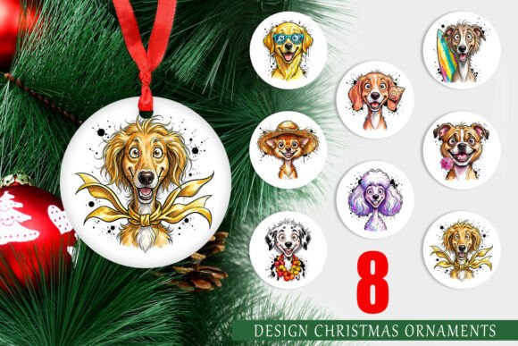 Coastal Dog Caricature Ornament: Illustrations for Bloggers