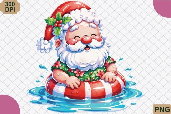 Cute Baby Santa Pool Float PNG: Illustrations Review