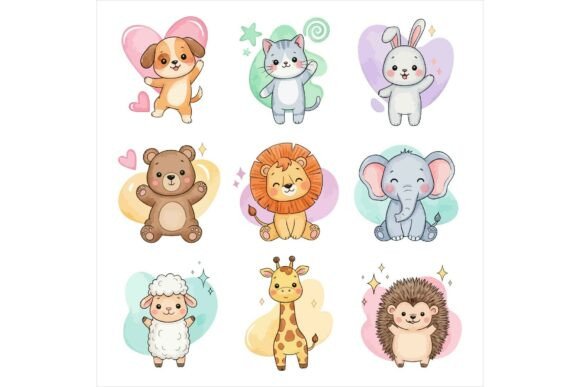 Cute Cartoon Animals and Baby Illustrations Review