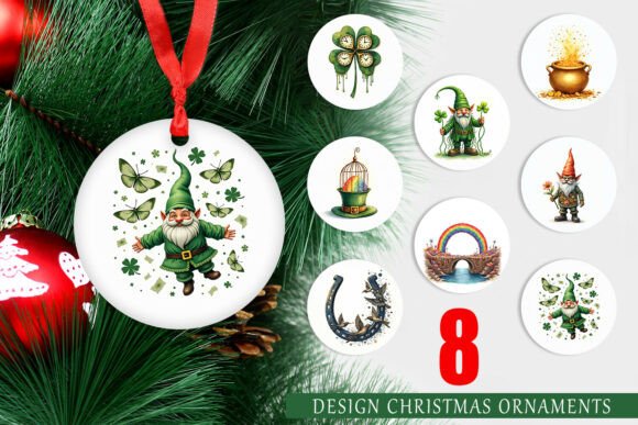 Cyber Shamrock Ornament: Modern Illustrations