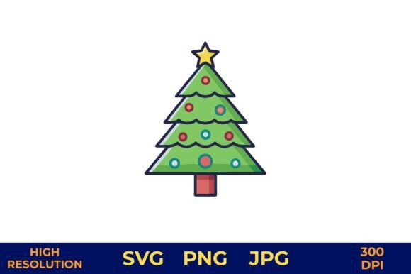 Holiday Tree Vector: Colorful Illustrations