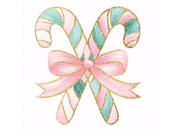 Pastel Candy Cane Illustrations for Sweet Branding
