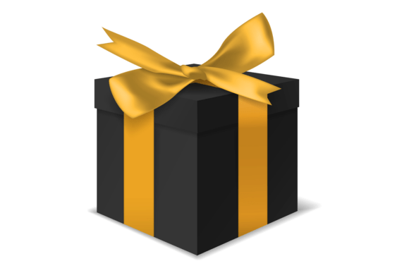 Review: Gift Box with Bow Black & Yellow Square