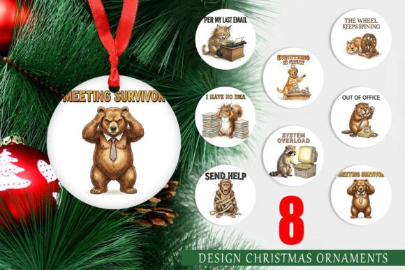 Sarcastic Retro Animal Office Ornament: Illustrations Review