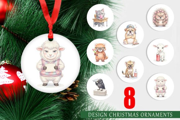 Sassy School Animal Ornament: Brand Illustrations