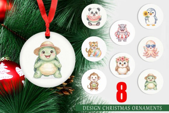 Summer Animal Watercolor Ornament PNG Review