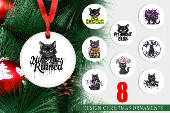 Unimpressed Black Cat: Bold Illustrations
