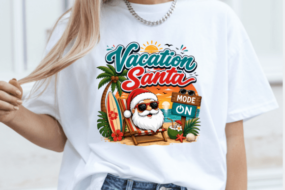 Vacation Santa Mode on PNG: Illustrations for Sellers