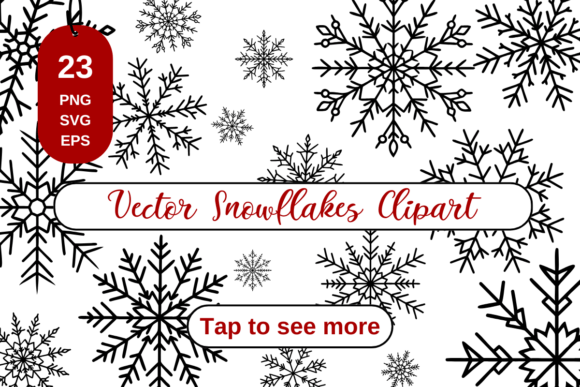 Vector Snowflakes Clipart Review: SVG, PNG Illustrations