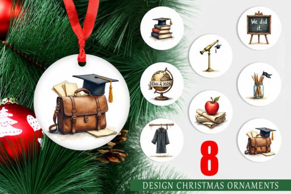 Vintage Graduation Ornament: Illustrations for Crafters