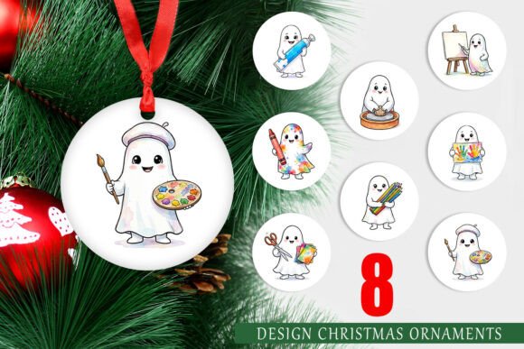 Watercolor Art Ghost Ornament: Illustrations for Crafters