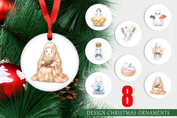 Watercolor Snack Gaming Ghost Ornament Review