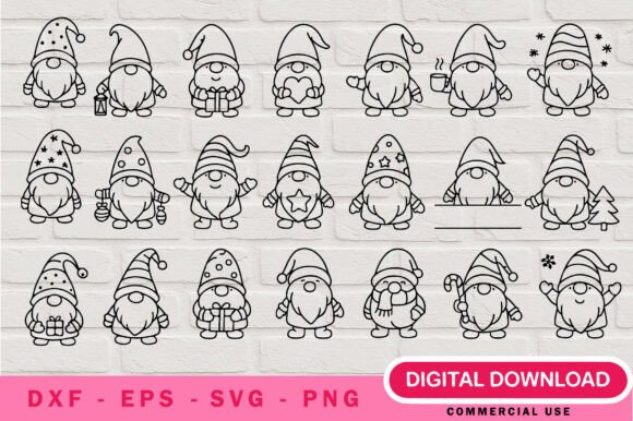 Winter Gnome SVG Bundle for Cricut Illustrations